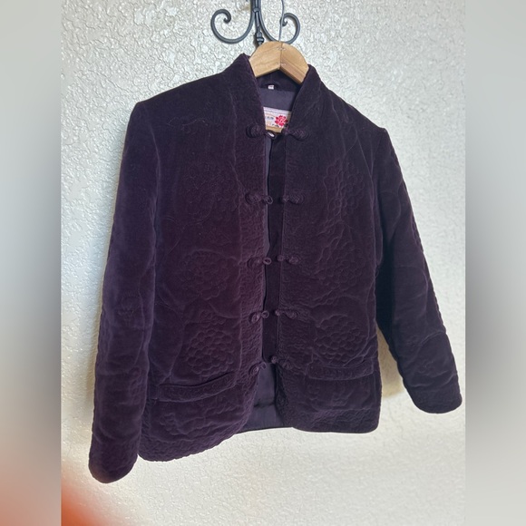 Jackets & Blazers - Elegant Dark Purple Teddy Jacket